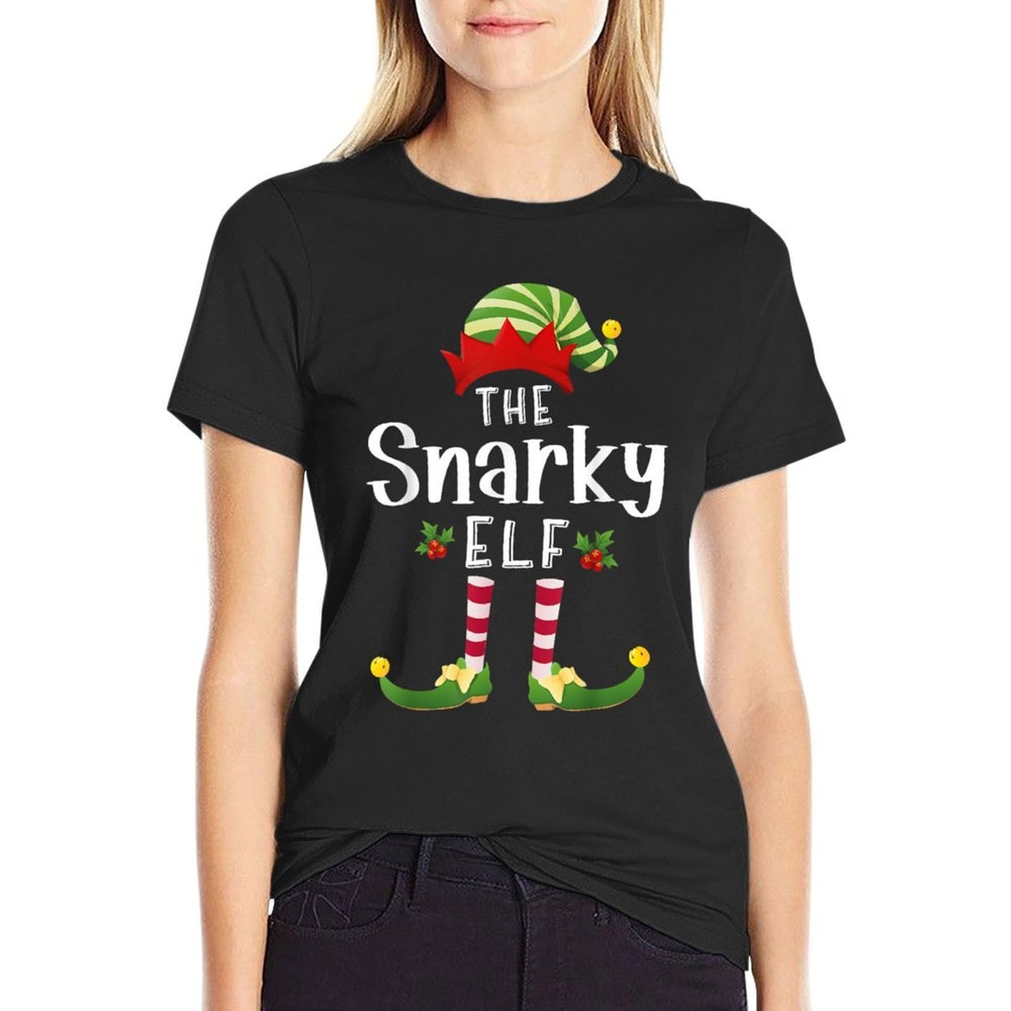 Snarky Christmas Elf Matching Pajama X-Mas Party  Quick-drying T-Shirt