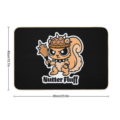 Nutter Fluff Fluffiest Threat in The Forest (Squirrel)  Anti-Trip Bath Mat