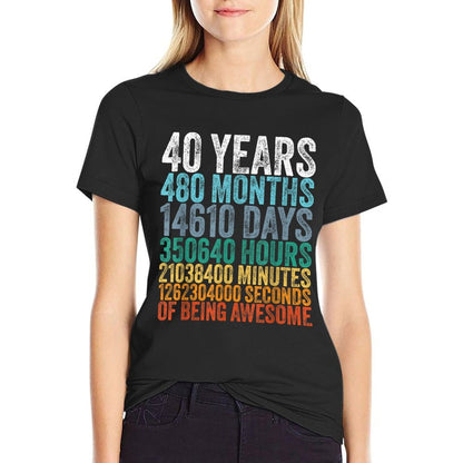 40th Birthday Decoration Men 40yr 40 Year Old Birthday  Odor-resistant T-Shirt