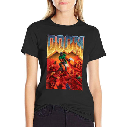 DOOM 1993 Video Game Cover Art Odor-resistant T-Shirt
