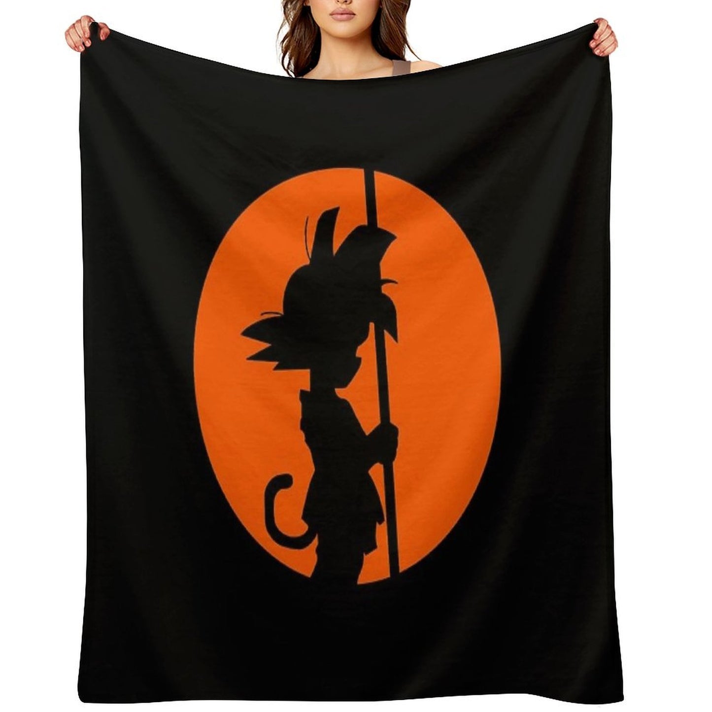 Songoku Silouette Quick-dry Throw Blanket