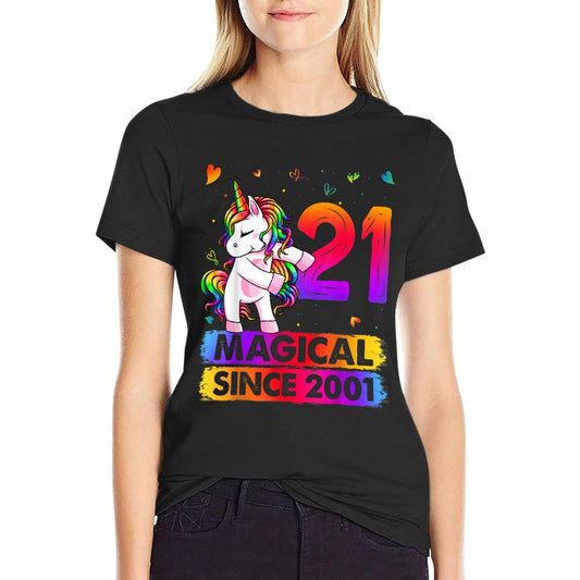 21 Year Old Unicorn Flossing 21st Birthday Unicorn Party  Lightweight T-Shirt