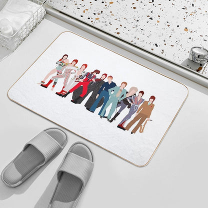 David Bowie Outfits  Fade-Resistant Bath Mat