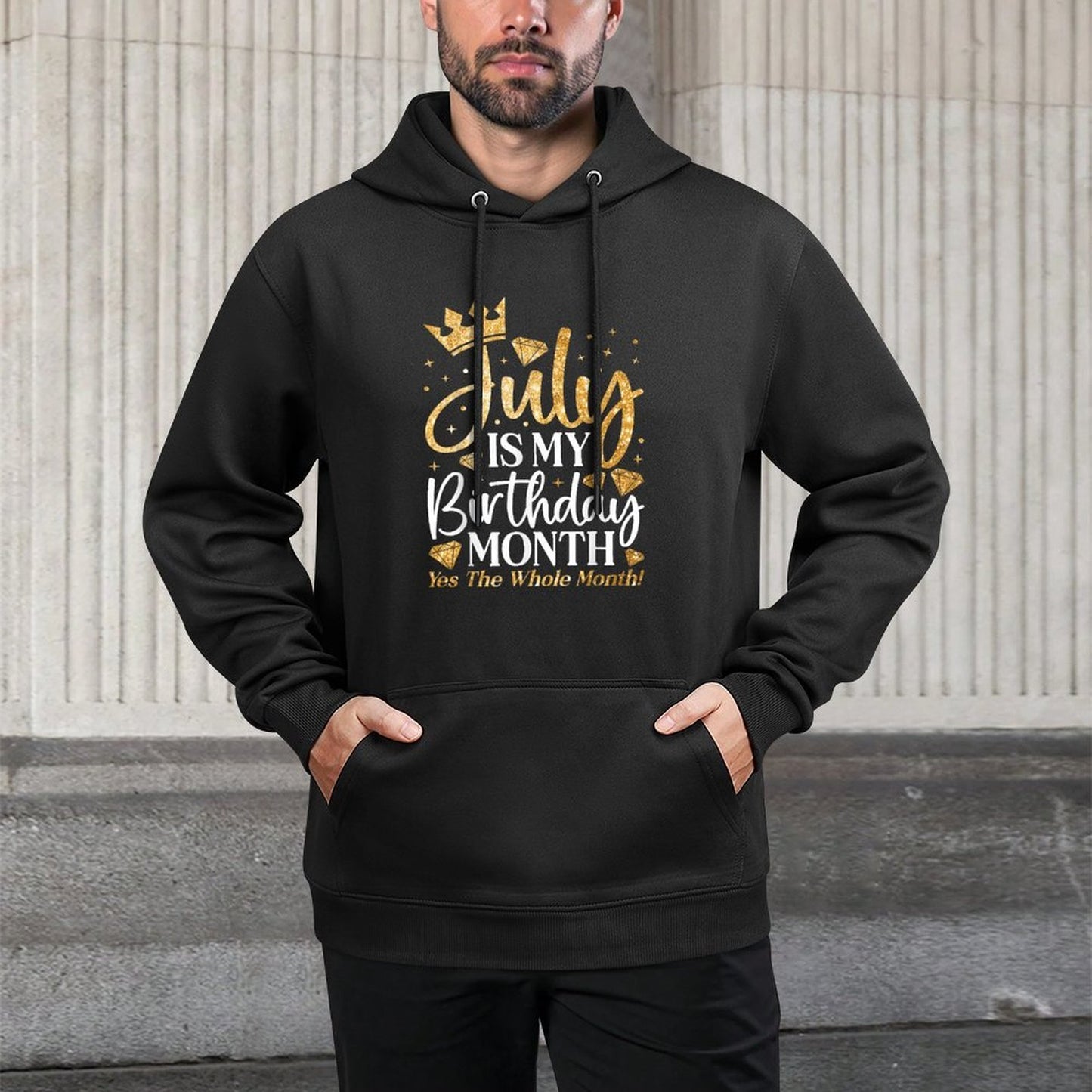 July Is My Birthday Yes The Whole Month July Queen Birthday Shrink-Resistant Hoodie