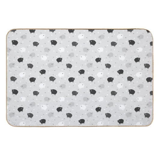 Сount Sheeps Away Pattern  Toxin-Free Bath Mat