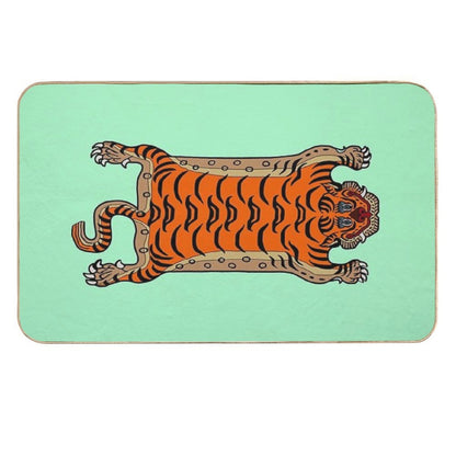 TIBETAN TIGER RUG-turquoise  Multi-Purpose Bath Mat