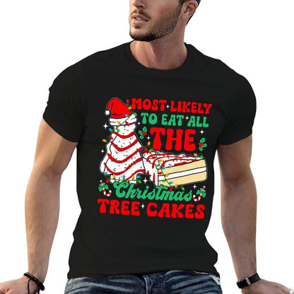 Retro Most Likely To Eat All The Christmas Tree Cakes Debbie  Moisture-wicking T-Shirt
