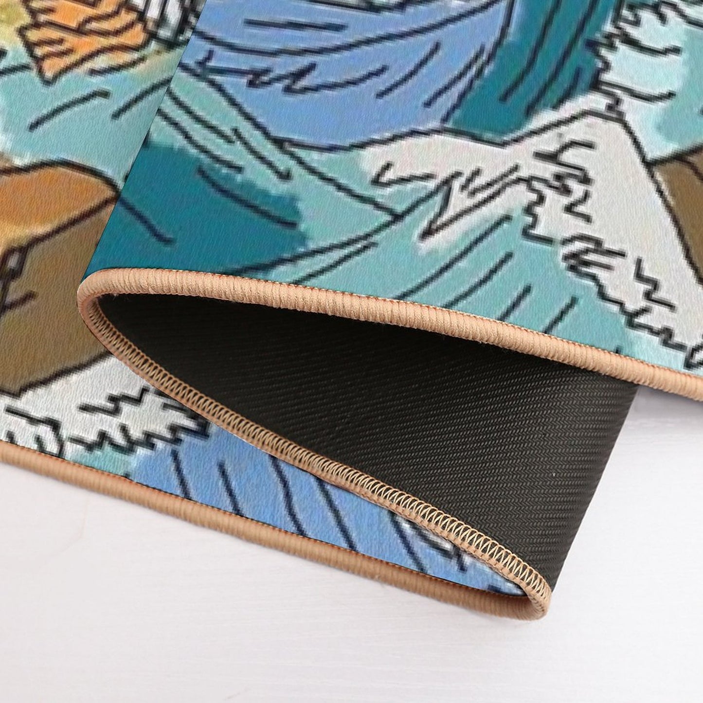 Puffins on The Sea  Alba  Stain-Proof Bath Mat