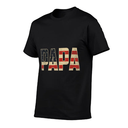 Papa Bold Patriotic American Father’s Day Papa  Versatile T-Shirt