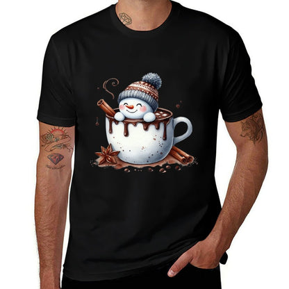 Cute Christmas Hot Chocolate Snowman  Odor-resistant T-Shirt