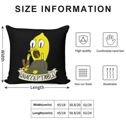 Lemongrab Soft Luxury Feel Throw Pillow