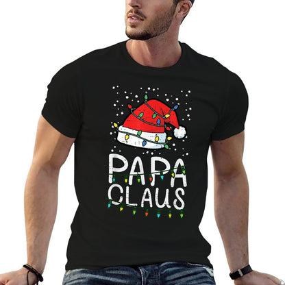 Christmas Papa Claus Santa Hat Xmas Dad Family Matching Men  Odor-resistant T-Shirt