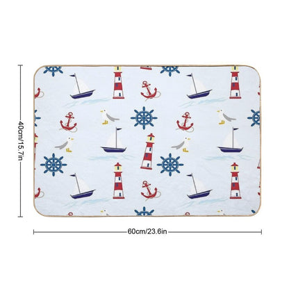 Lighthouse Sailor  Toxin-Free Bath Mat