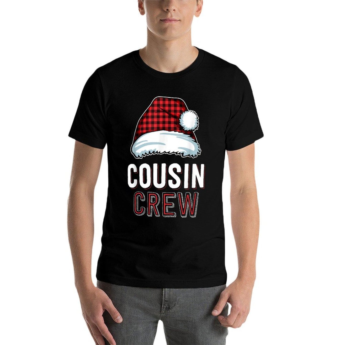 Cousin Crew Red Buffalo Plaid Family Matching Christmas  Trendy Pattern T-Shirt