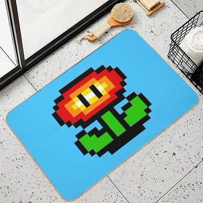 Fire Flower  Repositionable Bath Mat