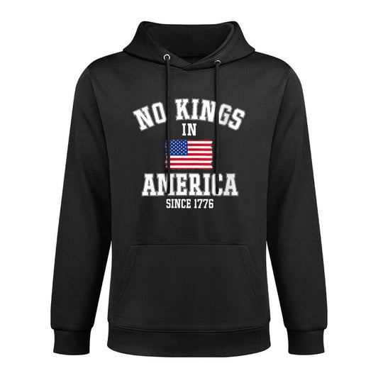 Womens No Kings In America Since 1776 4th Of July Patriotic US Moisture-Wicking Hoodie