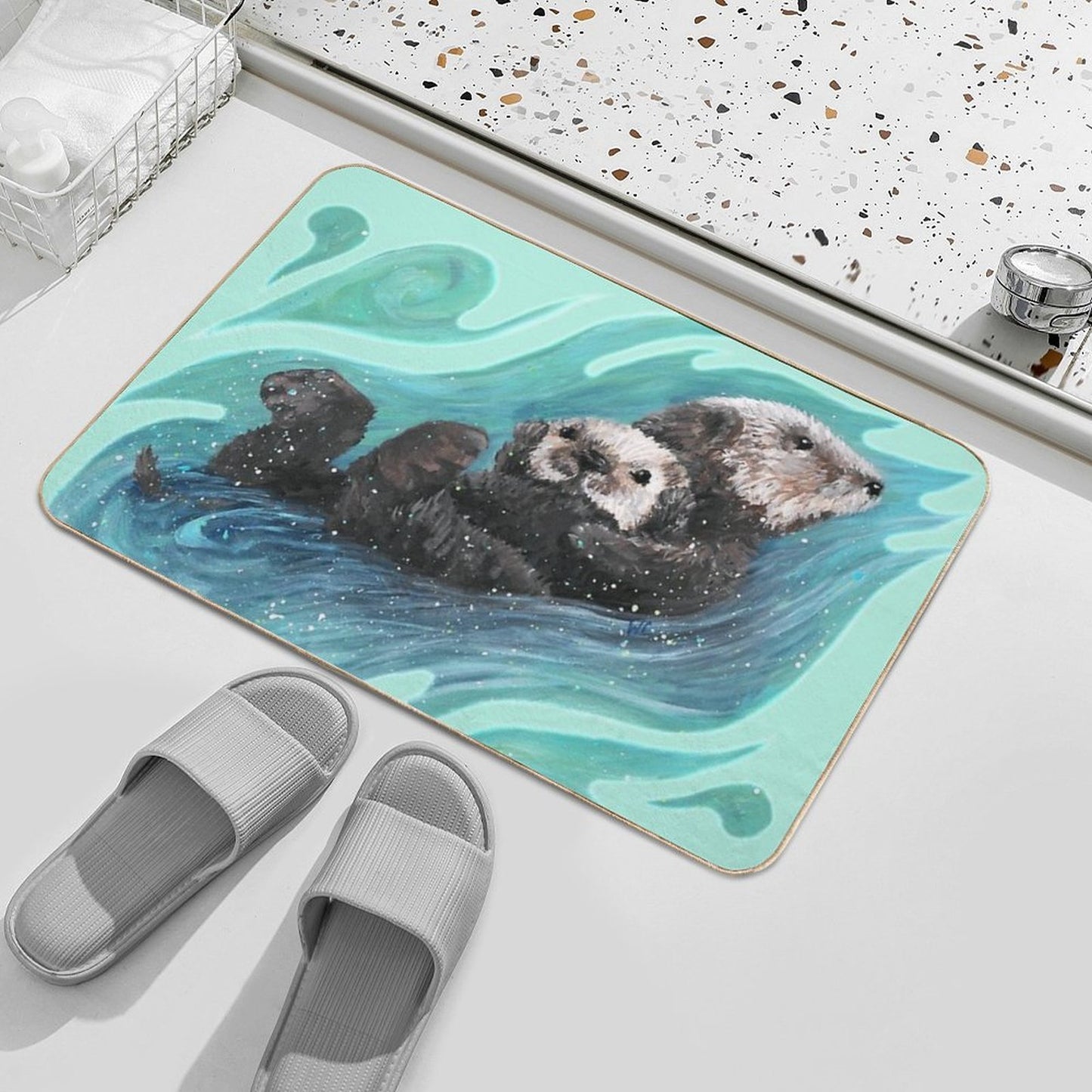 Sea Otter  Fade-Resistant Bath Mat