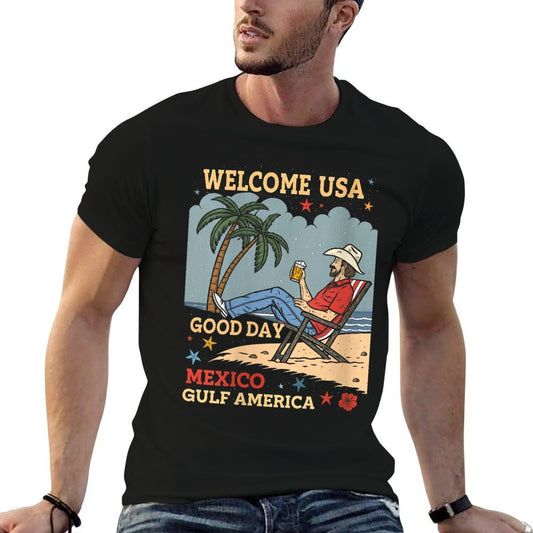 Womens Retro Vintage Mexico Gulf America USA American America  Lightweight T-Shirt