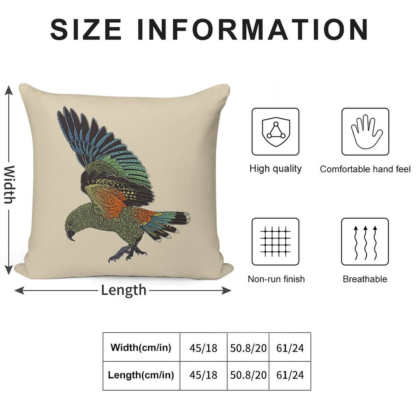 Kea Soft Gift Ready Throw Pillow