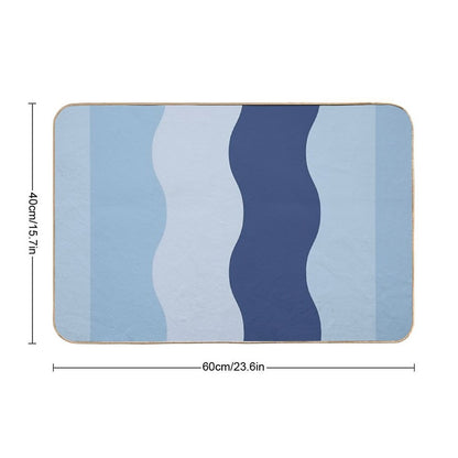 Blue Pallete Wallpaper  Toxin-Free Bath Mat