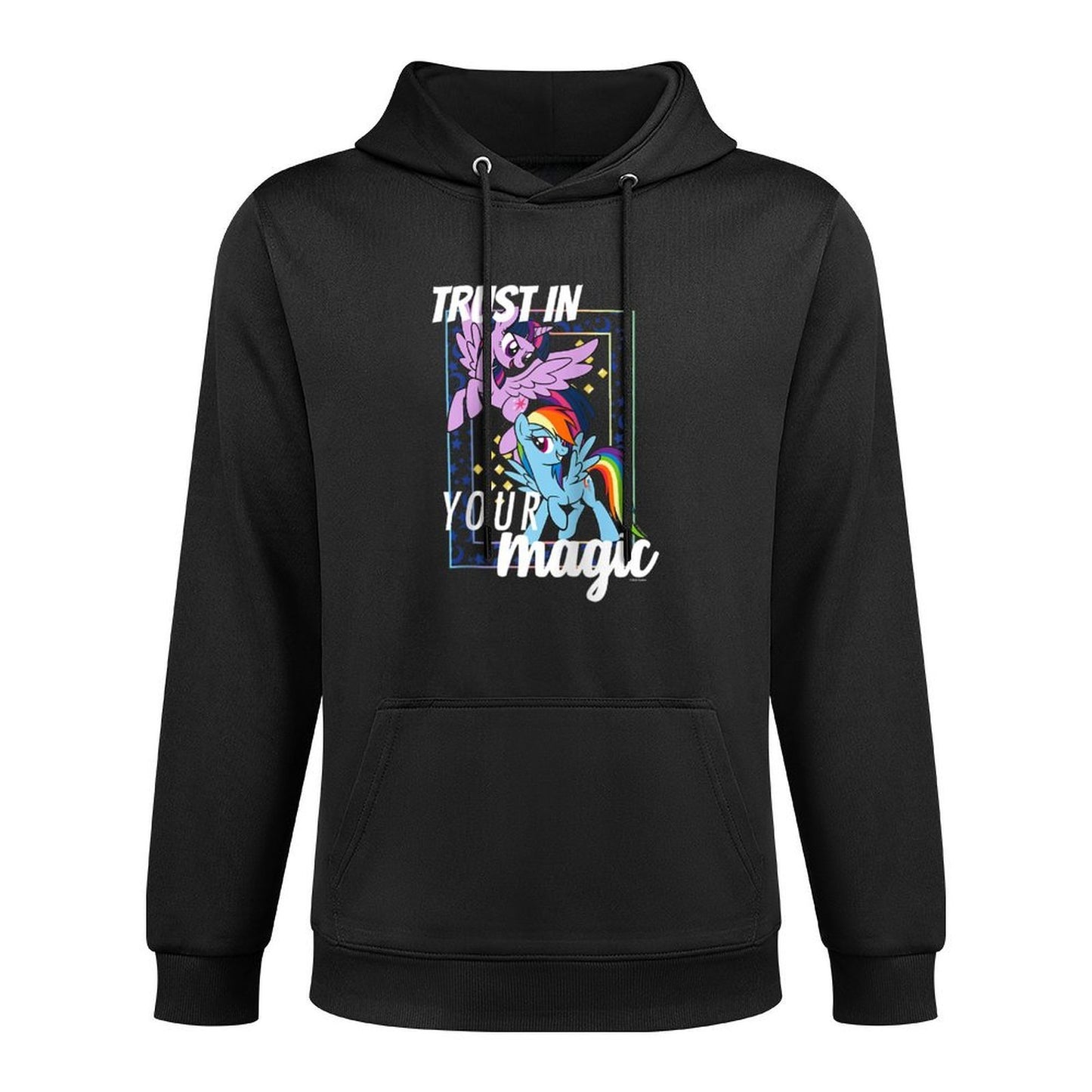 My Little Pony Friendship Is Magic Twilight & Rainbow Sassy Raglan Baseball Relaxed Fit Hoodie