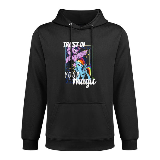My Little Pony Friendship Is Magic Twilight & Rainbow Sassy Raglan Baseball Relaxed Fit Hoodie
