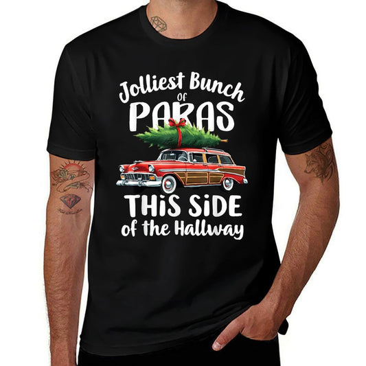 Funny Xmas Jolliest Bunch Of Paras This Side Of The Hallway  Durable T-Shirt