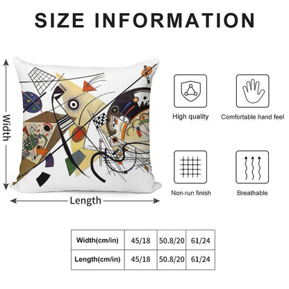 Kandinsky Traverse Line, 1923 Soft Multiple Sizes Throw Pillow