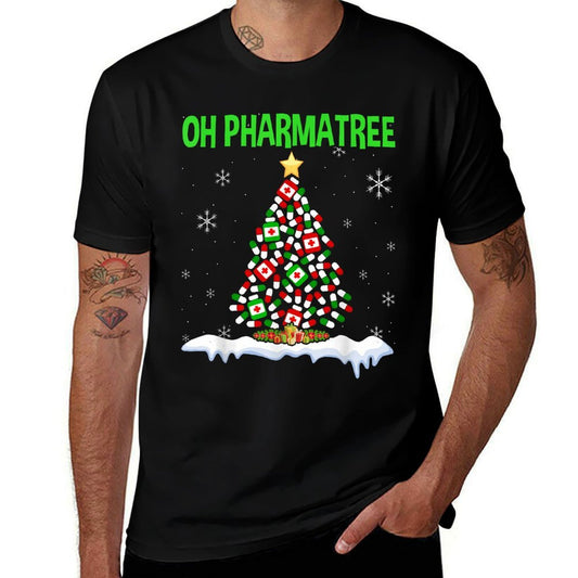 Oh Pharmatree Christmas Tree Pharmacy Medication Pharmacist  Slim-fit Cut T-Shirt