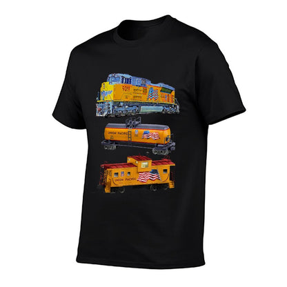 Freight Train Engine Tanker Caboose  Versatile T-Shirt