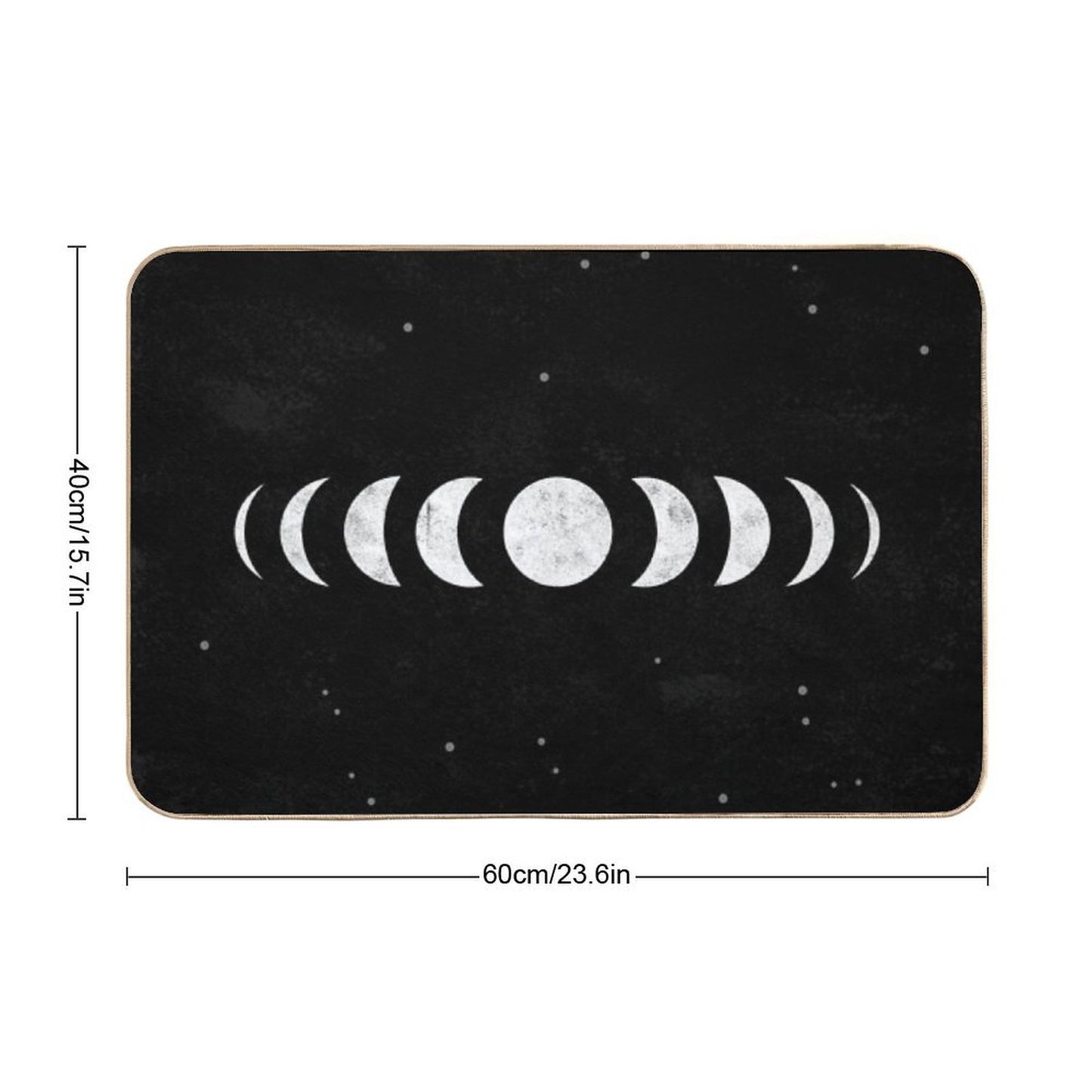Moon Phase • Black & White  Eco-Friendly Bath Mat