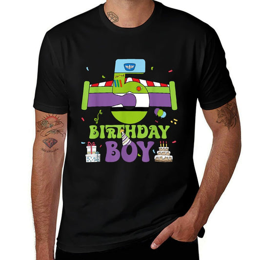 5th Birthday Boy Toy Lover Funny 5 Year Old Story Bday Party  Versatile T-Shirt