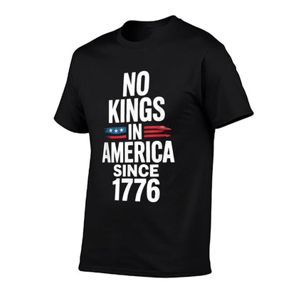 No Kings In America Since 1776  Heathered Texture T-Shirt