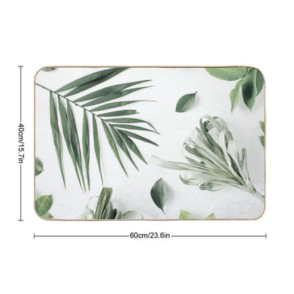 Leaf Pattern  Easy To Clean Bath Mat