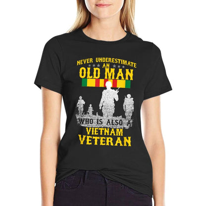 Never Underestimate An OLD MAN Vietnam Veteran - Gift  Breathable T-Shirt