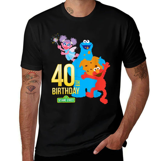 Sesame Street 40th Birthday  Tagless Design T-Shirt