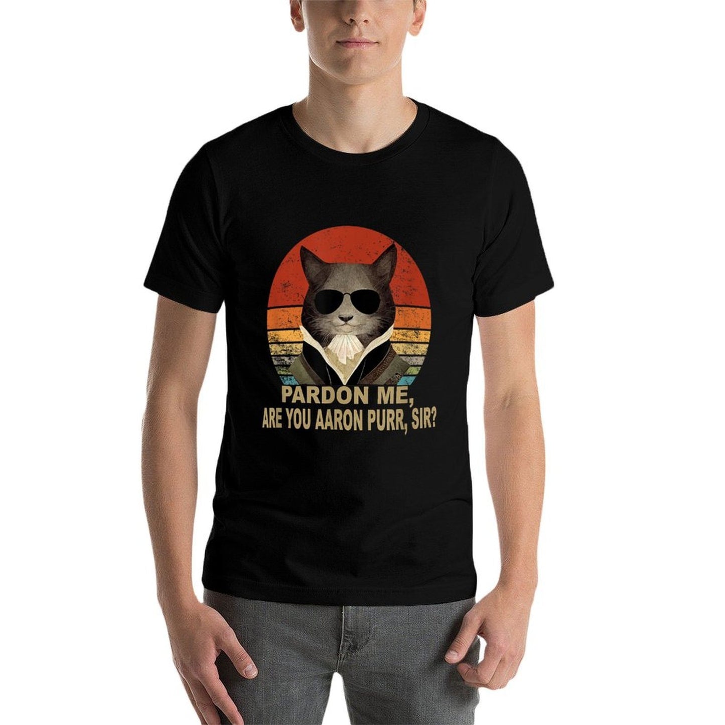Alexander Hamilton Cat  Polyester Blend T-Shirt