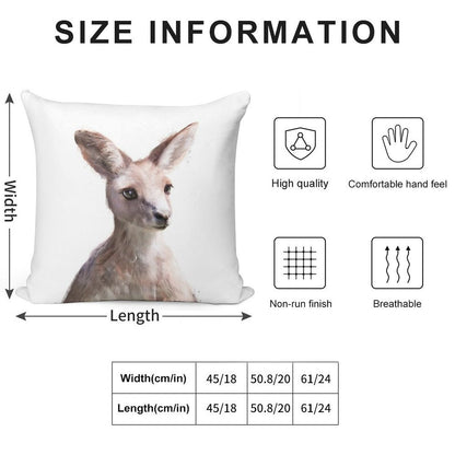Little Kangaroo Soft Skin-Friendly Throw Pillow