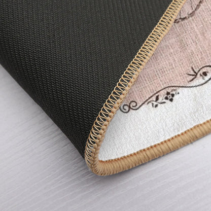 Natural Linen Art  Easy To Clean Bath Mat