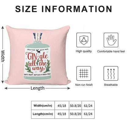 GIN-gle All The Way Soft Bedroom Essential Throw Pillow