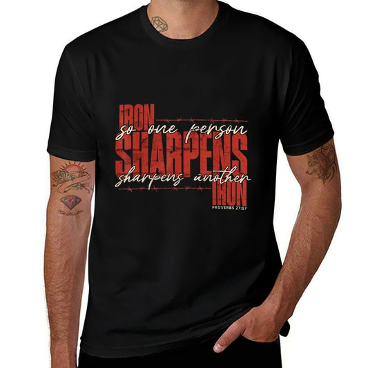 Vintage Iron Sharpens Iron Men Women Faith Religous Gift  Versatile T-Shirt