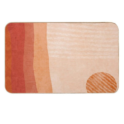 BOHO Contemporary Neutral Tone Modern Art Pastel Pattern  Rapid-Drying Bath Mat