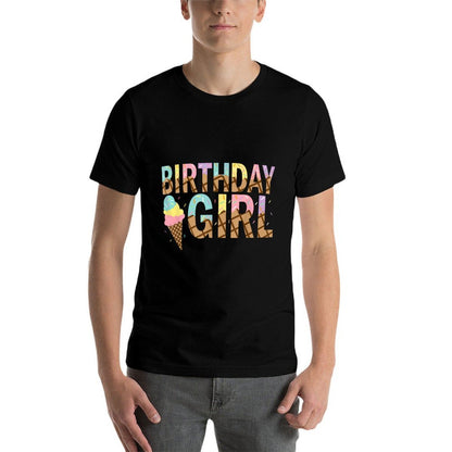 Birthday Girl Ice Cream Birthday Party Family Matching  Durable T-Shirt