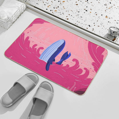 Whale  Stain-Proof Bath Mat