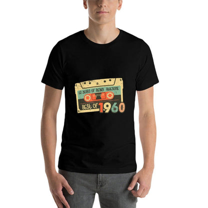 Cassette Tape Born in 1960 60 Years Old 60th Birthday Gift  Easy-care T-Shirt