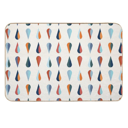 Teardrop Graphic in Blue And Orange  Versatile Bath Mat