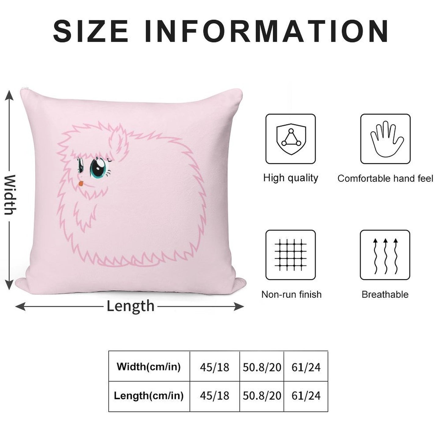 Fluffle Puff Stare Soft Washable Throw Pillow