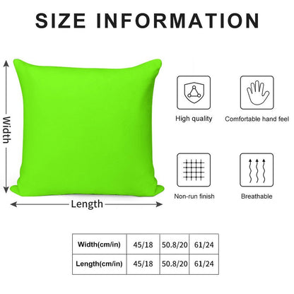 Super Bright Fluorescent Green Neon Soft Warmth Comfort Throw Pillow