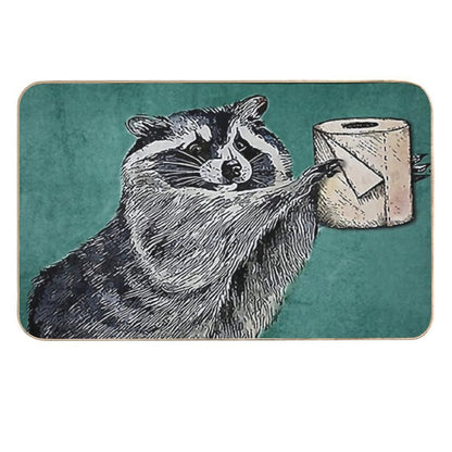 Vintage Racoon Your Butt Napkins My Lady  Pet-Safe Bath Mat