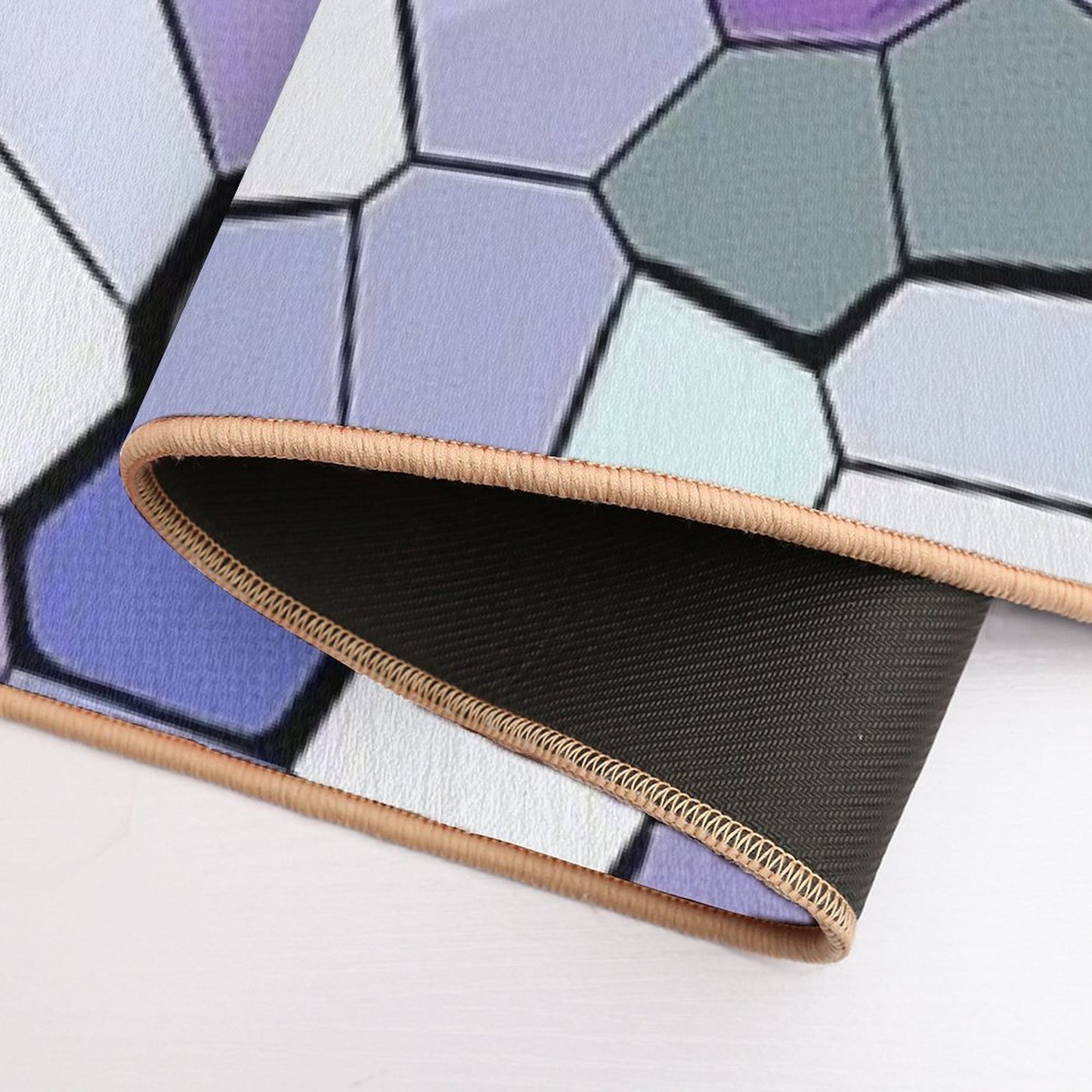 Mosaic Design - Camouflage Texture  Non-Slip Bath Mat